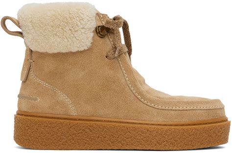 Beige Jillie Boots by See by Chloé on Sale 